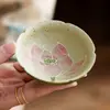 Taza Maestro Verde Malaquita Pedernal Rojo Cerámica Taza de Té Personal Sombrero de Loto Taza Juego de Té Kung Fu Taza Individual