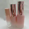En stock 5-100ml botella de esencia rosa degradado líquido de esencia botella de vidrio empaque de cosméticos botella con gotero botella rociadora