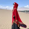 Chal bohemio, capa exótica para mujer, adecuada para viajes a Xinjiang, excursiones por la pradera y sesiones de fotos, capa exterior de estilo étnico