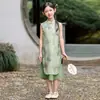 Vestido Qipao Nuevo Estilo para Niñas 2026, Nueva Ropa Infantil Mejorada de Estilo Chino, Vestido de Princesa, Vestido Delgado de Verano