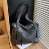 Bolsa Grande Capacidade Transfronteiriça para Mulheres, Novo Estilo Inverno 2026, Bolsa Transversal Casual Retrô, Bolsa Tote de Ombro Único Estilo Coreano para o Dia a Dia