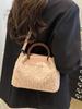 Bolso de Mano de Felpa de Gama Alta Nicho Nuevo Otoño e Invierno para Mujer, Gran Capacidad, Versátil, para Viajar, de Hombro, Cruzado