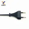 Yl 1.5 m 2*0.1 enchufe redondo de ocho colas de cobre puro de baja potencia calibre europeo dos enchufes cable de enchufe de alimentación europeo