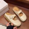 Chinelos Baotou Femininos Verão 2025 Primavera Nova Moda Versátil Rasteirinha Slip-on Sandálias Mary Jane