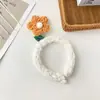Faixa de Cabeça Fofa de Lã de Cordeiro com Flor para Mulheres, Faixa de Cabeça de Pelúcia Antiderrapante para Outono e Inverno, para Lavar o Rosto e Aplicar Máscaras Faciais