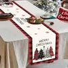 Bandeira de Mesa de Natal Nova Transfronteiriça Festa de Família Decoração de Feriado Bandeira de Mesa Festa Layout de Mesa de Natal Toalha de Mesa