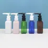 Frasco de Loção de 50ml com Bomba Clipadora, Frasco Quadrado, Garrafa Pet Dispensadora de Gel, Frasco de Amostra Portátil