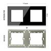 Acessórios de tomada de interruptor de parede tipo 86 transfronteiriços, estrutura de vidro e módulo funcional 52 * 52 mm podem ser combinados livremente