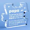 Nuevos Adornos Acrílicos Transparentes de Amazon para Papá, Regalo de Cumpleaños del Día del Padre, Bendiciones, Decoraciones de Escritorio