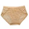 Ins Ropa Interior Sexy de Satén y Encaje para Mujer de Cintura Media con Entrepierna de Seda de Morera Francesa Cómoda Transpirable Calzones Finos para Mujer