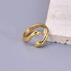 J101 Anillo de abrazo de manos de acero inoxidable con personalidad de moda estilo ins transfronterizo europeo y americano chapado en oro de 18k anillo para mujer