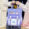 Linda bolsa de tutoría de dibujos animados para niñas de primaria, bolso de mano y bandolera de gran capacidad, bolsa impermeable y resistente al desgaste para libros de arte