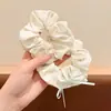 Scrunchie de rede colorido e oversized com alta elasticidade e alto apelo estético, acessório de cabelo multicamadas estilo francês