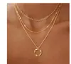 Cadena para Clavícula de Doble Capa con Circonita Chapada en Oro de 14 Quilates para Mujer, Lujo Ligero, Estilo Europeo y Americano Simple, Collar Versátil, Accesorio de Moda y Elegante
