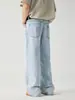 Jeans Rasgados Nuevos para Hombre Ot, Pantalones Sueltos de Color Claro, Estilo High Street Americano, Pantalones Largos de Pierna Ancha de Verano Finos