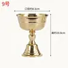 Lámpara de Mantequilla de Latón Estilo Tíbet, Lámpara de Cobre Engrosada, Lámpara de Ofrenda para Buda, Luz Eterna, Base Alta, Decoración del Hogar, Lámpara de Aceite