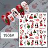 Nuevos Stickers Navideños para Uñas al Mayoreo Copo de Nieve 3D Alce Papá Noel Belleza Calcomanía Decoración de Uñas