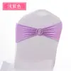 Flor Elástica para Respaldo de Silla, Funda Decorativa de Color Sólido para Respaldo de Silla, Moño, Aro de Correa con Hebilla de Diamante para Boda de Exposición