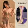 Lencería sexy con tirantes y perspectiva de cuerpo brillante para chica de discoteca, vestido uniforme.