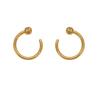 Novos Brincos de Ferradura Rosa Dourado da Moda Versáteis Estilo Celebridade da Internet Luxo Leve Elegante de Alta Qualidade Brincos em Forma de C Versáteis