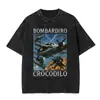 [Transfronterizo 230g] Camiseta de Béisbol Sahur Lavada para Niños Tralalero Tralala Tiburón t