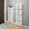 Mini Porta de Entrada Inclinável para Casa Pequena Corredor com Vários Níveis Apartamento Pequeno Estreito Sapateira Economizadora de Espaço 16