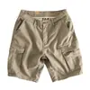Pantalones cortos de herramientas transfronterizos para hombre Ami Kaji holgados, rectos, modernos, retro, lavados, con múltiples bolsillos, pantalones casuales para hombre