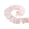 Gasa Perlada Estilo Francés Plisado Encaje Accesorios Florales Falda de Envoltura de Flores Hecho a Mano DIY Flor de Cinta Tienda de Flores Al por Mayor
