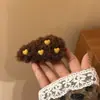 Grampo de Cabelo de Pelúcia Coração Doce Estilo Coreano Outono e Inverno BB Clip Moda Menina Grampo Diário Clipe Lateral Acessório de Cabelo