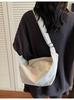Bolso de Mano Sólido Transfronterizo Tipo Empanada 2025 Nuevo Moda Coreana Bolso de Hombro Sencillo Nicho Temperamento Bolso Cruzado para Viaje