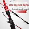Conjunto de vara de pesca e vara para iscas, conjunto completo de varas universais, carretilha baitcasting, vara com cabo de pistola, vara de micro-pesca, vara para iscas