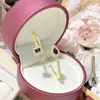 Joyería Camellia Transfronteriza Nuevo Tesoro Azul Natural Imitación Colgante Traje Lujo Completo Diamante Diseño Industria Pesada Anillo Tesoro Color