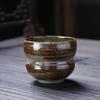 Taza de té de cerámica tosca, taza maestra, taza individual, juego de té de kung fu de cerámica retro grande, taza de degustación de té, taza de espresso sedosa