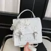 Transfronterizo 2026 Verano Nueva Moda Dulce Simple Bolso Cuadrado Pequeño de un Solo Hombro Mochila Casual de Dibujos Animados de Nicho
