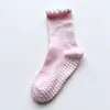Calcetines de yoga sin costuras para mujer, calcetines de suelo antideslizantes de silicona amortiguadores, calcetines de media pantorrilla específicos para interiores para deportes de Pilates y fitness