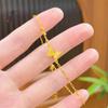 Pulseira Borboleta de Camada Dupla Jinyan de Luxo Leve de Alta Qualidade para Mulheres, Estilo Ins com Artesanato Tradicional, Presente de Personalidade de Nicho para Namorada