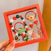 Acessórios de Joias Infantis Pulseiras de Natal Anéis Brincos Rena Menina Presentes Festa de Feriado Atacado Transfronteiriço