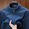 Chaqueta de hombre gruesa con forro polar rojo de otoño e invierno, sudadera cálida con cremallera, forro polar austriaco de moda