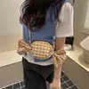 Bolsa de dulces a cuadros personalizada para mujer, nueva colección primavera/verano 2026, diseño a cuadros de moda, única y elegante, bolso de hombro o bolso cruzado