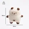 Colgante de Gato Siamés Tejido a Crochet Hecho a Mano, Adorno de Muñeca de Hilo, Llavero Tejido, Accesorio para Bolso, Completamente Hecho a Mano