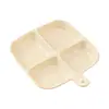 Bandeja Dividida para Ingredientes e Acompanhamentos Doméstica, Bandeja de Armazenamento para Cebolinha Picada, Gengibre, Alho, Gadget de Cozinha, Bandeja de Preparo, Pequeno Prato Dividido, Atacado