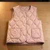 Chaleco Ligero de Algodón Estilo Nuevo 2026 para Mujer, Chaleco Corto sin Cuello Otoño e Invierno, Chaqueta Redonda Talla Grande