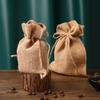 Bolsa de Yute con Cordón Hecha de Material de Cáñamo Natural, Bolsa de Almacenamiento en Varios Tamaños y Estilos, Bolsa de Cáñamo Hecha a Mano, Bolsa Tejida Ecológica