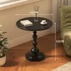 Mesa redonda pequeña mesa de café antigua francesa mesa de té pequeña mesa de esquina retro para sofá balcón redonda de ocio al lado de apartamento pequeño
