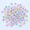 Transfronterizo 100 Piezas Cuentas Acrílicas Alfanuméricas Niños Educación Temprana DIY Pulsera Joyería con Cuentas Accesorios