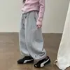 [Forrado com fleece] Calça jogger Aimo Beibei quente e folgada para crianças mais velhas, com design acolchoado 240g espesso e quente