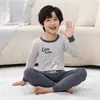 Pijama de Algodón Puro para Niños, Ropa y Pantalones de Otoño para Niños, Camisetas de Algodón Base para Niñas, Conjunto de Ropa Interior Térmica de Invierno para Niños Pequeños