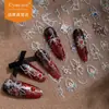 Cyansea Popular Transfronteiriça Estilo Dark Y2K Halloween Teia de Aranha Adesivos para Unhas Adesivos de Decoração de Unhas Retrô