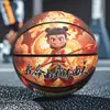 Baloncesto Nezha transfronterizo para niños para uso en preescolar, tamaño 5 de cuero PU resistente al desgaste para entrenamiento para estudiantes de primaria, venta al por mayor