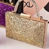 Nuevo bolso de cena con lentejuelas doradas de alta calidad, bolso de fiesta con diamantes de moda transfronteriza europea y americana, outlet de fábrica